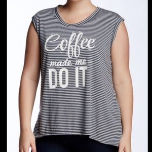 YUNI 'Coffee made me do it'....size 3X tank NWOT